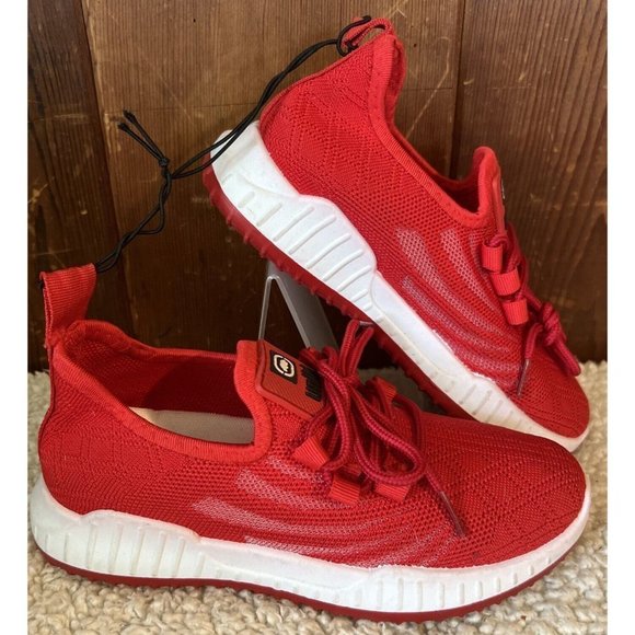 Red Sneaker Shoes Kids US Size 2 - Picture 2 of 7